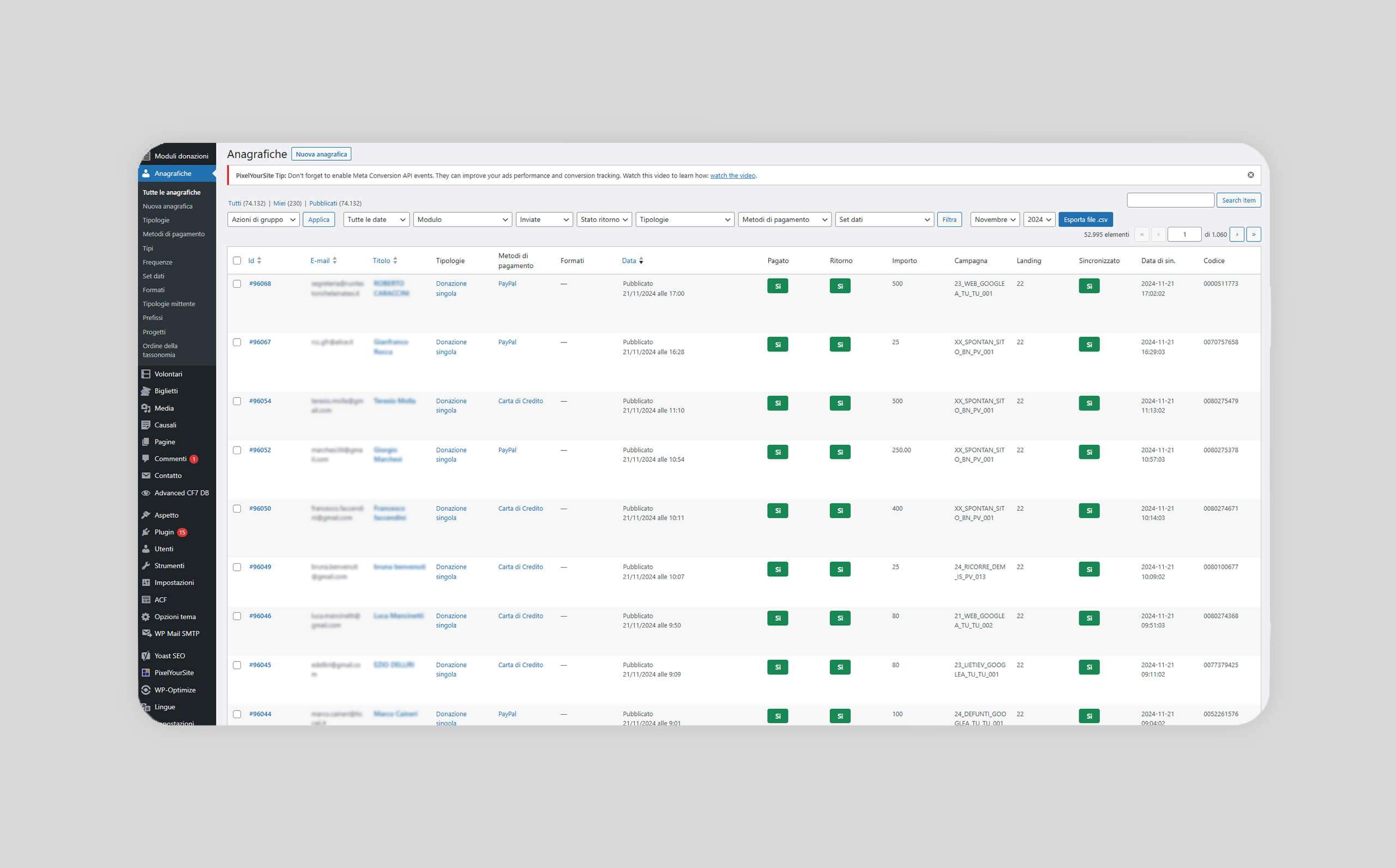 Progetti web Milano bacheca-wordpress