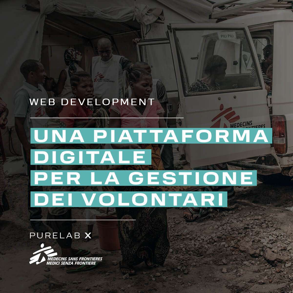 Piattaforma digitale Purelab X per la gestione dei volontari. realizzazione applicazioni web